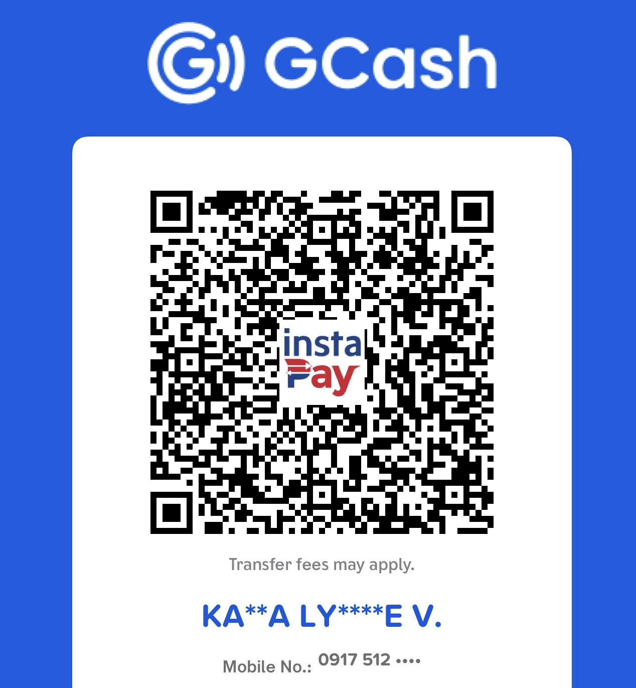 GCash QR code for Kahna Velasco